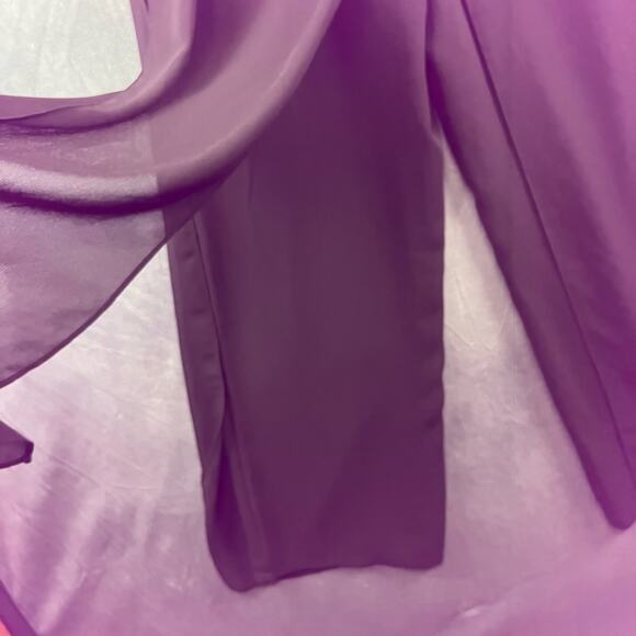New J.B.S. Chiffon / Sheer Wide Leg Pants Women's 12 Split Layered Lagenlook - Picture 4 of 11